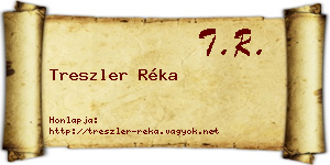 Treszler Réka névjegykártya