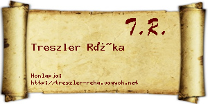 Treszler Réka névjegykártya